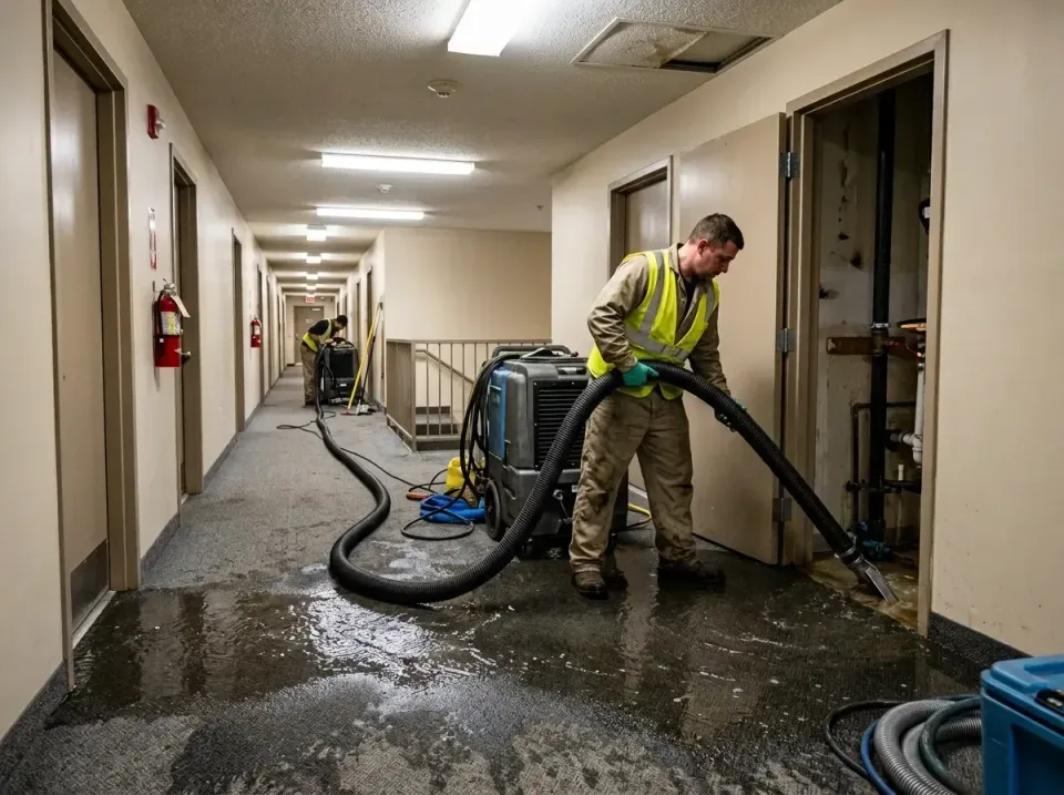 multi-unit-apartment-hallway-f-005 — frequently asked questions, Emergency Burst Pipe Water Extraction & Removal in Connelly…